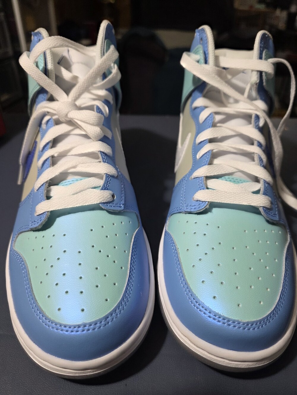 Nike Dunk High "I Got Next", Sneakers in Blue & Mint - Athletic Shoes Size 10m.
